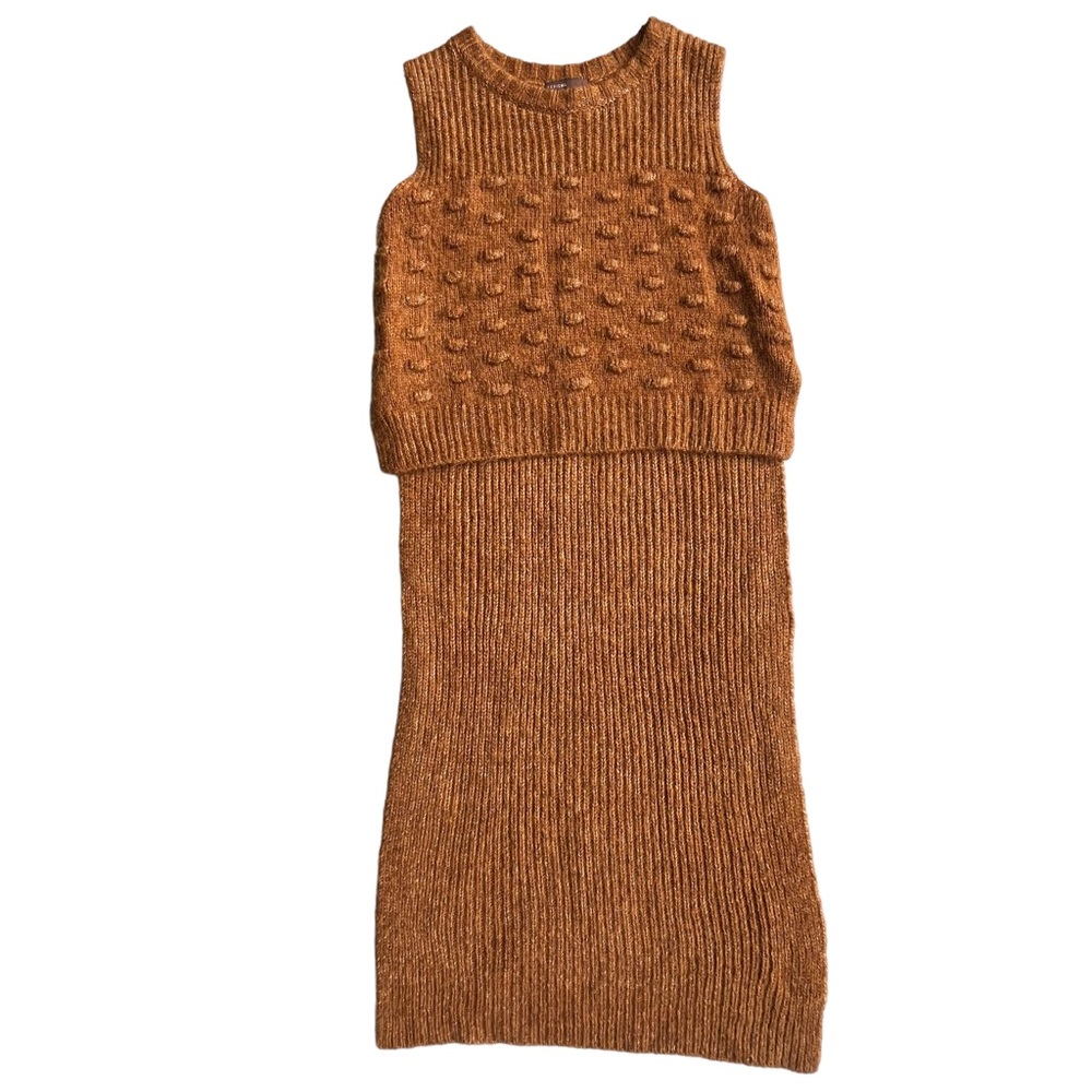 Kerisma Women’s M/L Brown Gold Sleeveless Alpaca Blend Bisoux Tunic Sweater Vest